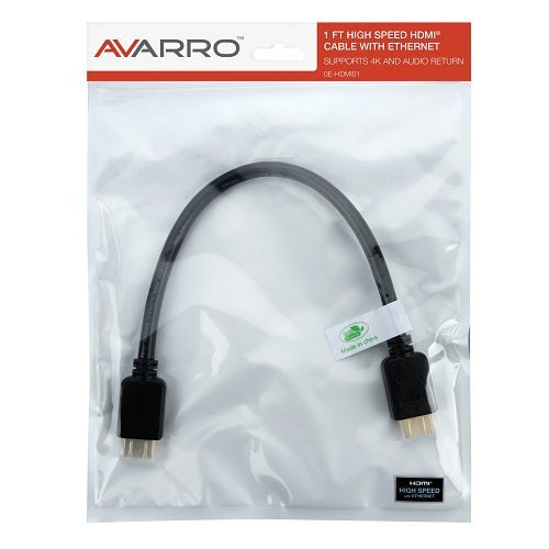 AVARRO HDMI01 AVARRO 0E-HDMI01 1' HDMI Cable with Ethernet HDMI01