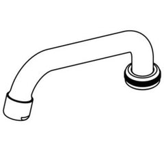 Central Brass SU-2924-A Faucet Spout Tube Swivel with Aerator 6-1/8 x 3-3/4 Inch