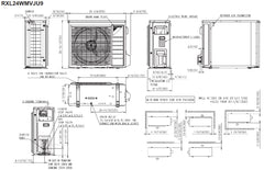 Daikin RXL24WMVJU9 19.5 SEER2 Heat Pump Ductless ODU 2.0 Ton