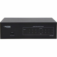 DITEK DTK-SW8P 8-Port Desktop Gigabit Ethernet PoE+ Switch, 60W