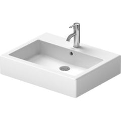 Duravit 0454600087 Lavatory Sink Vero Furniture Wall Mount with Overflow (23-5/8 x 18-1/2 Inch) Replacement MPN