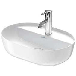 Duravit 0380500000 Lavatory Sink Luv Ground Less Overflow 19-5/8 x 13-3/4 Inch Oval White