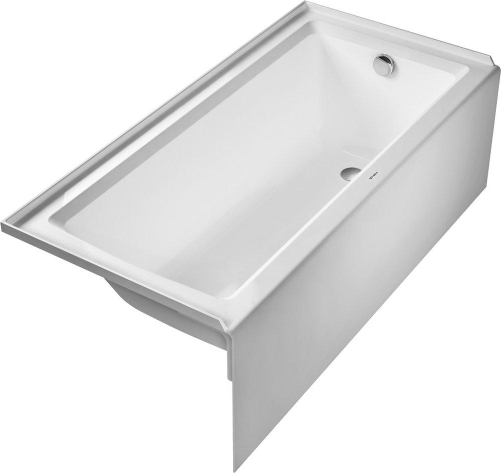 Duravit 700407000000090 Architec 66 in. x 32 in. Soaker Alcove Bathtub with Right Drain in White