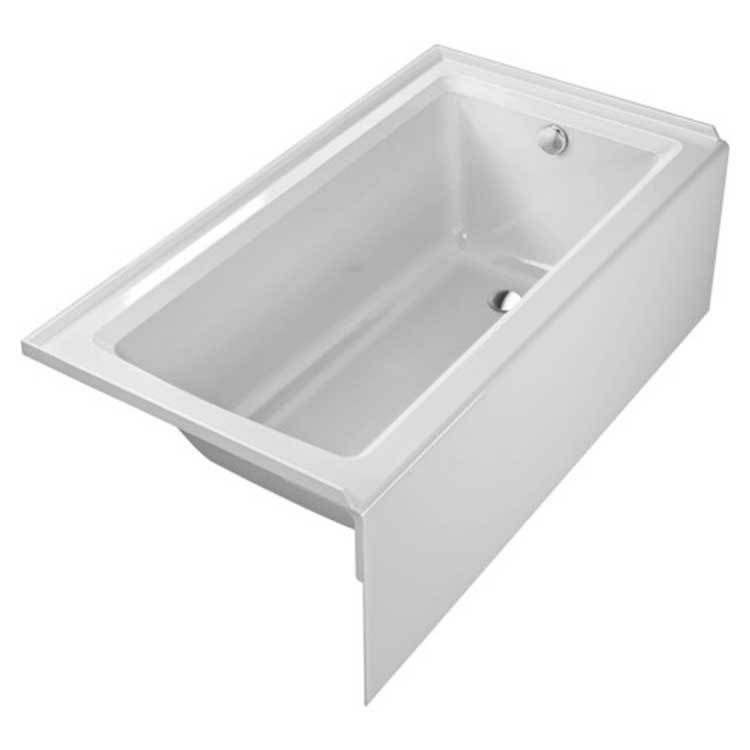 Duravit 700353000000090 Architec 60 in. x 32 in. Soaker Alcove Bathtub with Right Drain in White