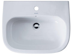 Duravit 23106500002 D-Code 25-1/2 x 19-5/8 in. Oval Wall Mount Bathroom Sink in White