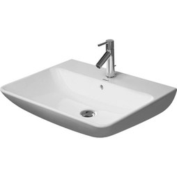 Duravit 2335650000 Lavatory Sink ME by Starck Wall Mount with Overflow 25-5/8 x 19-1/4 Inch Rectangle White 1 Hole