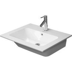 Duravit 2336630060 Lavatory Sink ME by Starck Wall Mount with Overflow 19-1/4 x 24-3/4 Inch Rectangle White