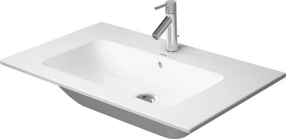 Duravit 2336830000 ME by Starck 32-17/25 x 19-29/100 in. Rectangular Wall Mount Bathroom Sink in White Alpin