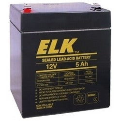 ELK Products ELK-1250 ELK 1250 12V, 5Ah Rechargeable SLA Battery, F1 Terminal