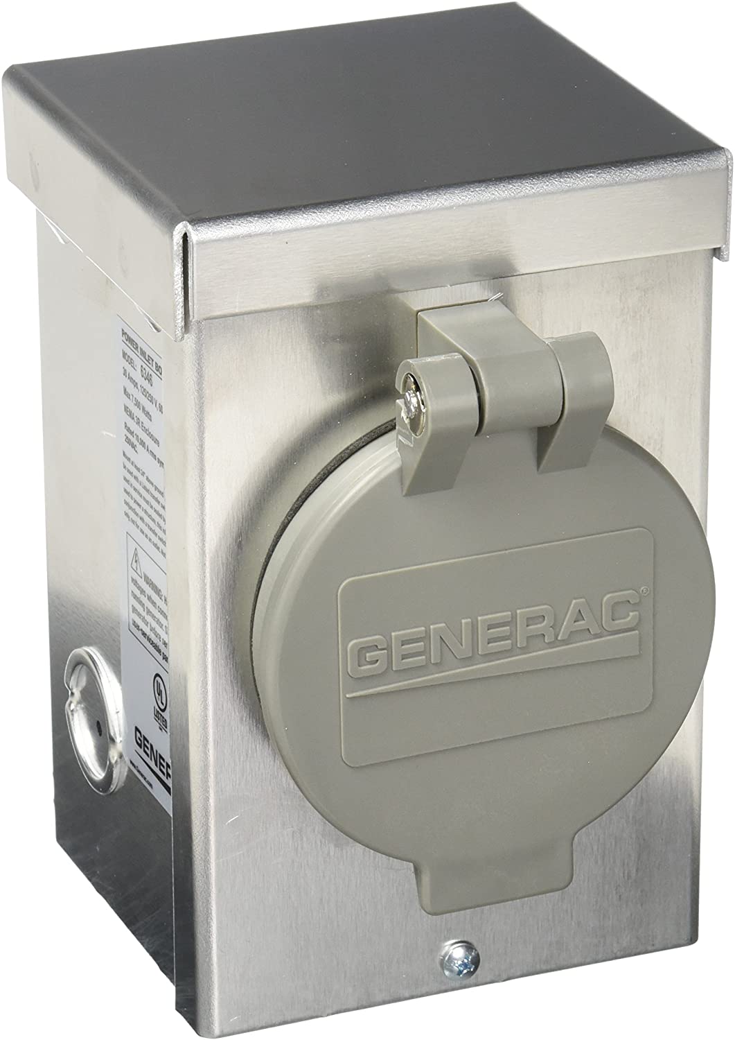 Generac 6346 Power Inlet Box 30A 125/250V Aluminum