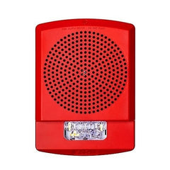 Eaton ELCHSR Wheelock Eluxa Chime Strobe, FIRE Lettering, Ceiling Mount, 24V, Red