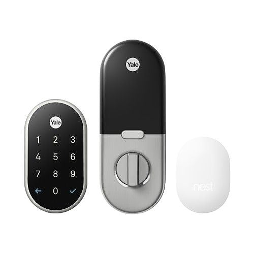 Google RB-YRD540-WV-619 Yale Lock with Nest Connect, Satin Nickel