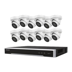 Hikvision EKI-K164T412 Value Express 13-Piece Kit, (1) ERI-K216-P16 16-Channel NVR, (12) ECI-T24F2 4MP Cameras, 2.8mm Lens