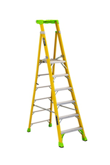 Louisville Ladder FCP1406HD 6ft Fiberglass Cross Pinnacle Ladder Type IAA 375lb Rated