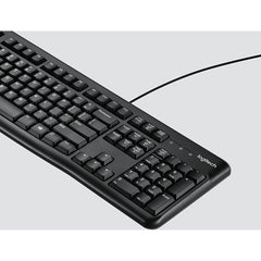 Logitech K120 Full-Size Wired Membrane Keyboard for PC, Black