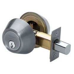 Master Lock DS0715KA4W Door Deadbolt, WR3/5 Double Cylinder, 4-Way Adjustable Backset, Keyed Alike, Satin Nickel