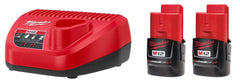 Milwaukee 48-11-2432P M12 (2) CP 3.0 Battery Starter Kit