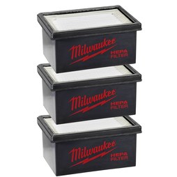 Milwaukee 49-90-2306 HAMMERVAC 3-Pack HEPA Filters