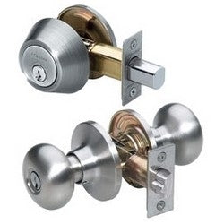 Master Lock BCC0615KA4 Door Lock, Keyed Alike, Biscuit Knob, 6-Way Adjustable Latch