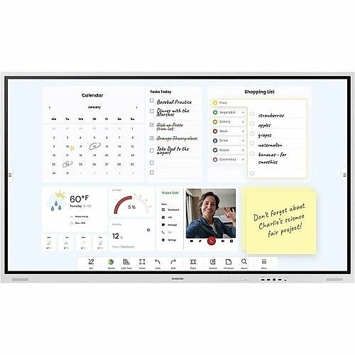 Samsung WM75B 75IN All-in-One Digital Flipchart Collaborative Display 3840x2160