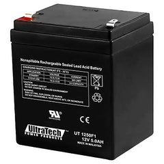 UltraTech IM-1250F1 12V, 5Ah SLA Battery, F1 Terminal (Replaces IM-1240)