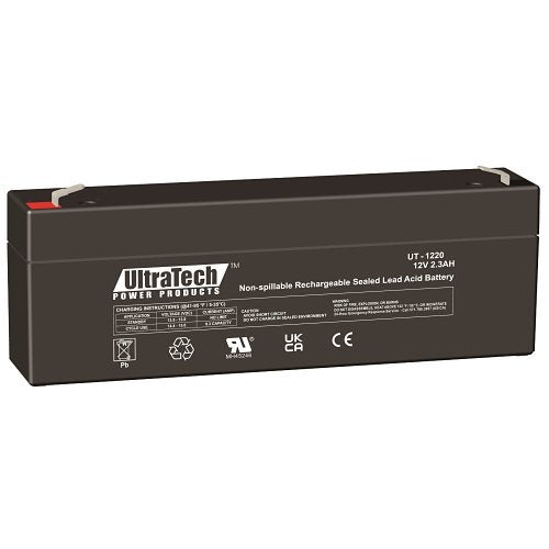 UltraTech IM-1220F1 12V, 2.5Ah SLA Battery, F1 Terminal