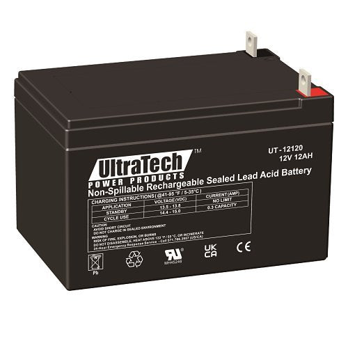 UltraTech IM-12120NB 12V, 12Ah SLA Battery, NB Terminal