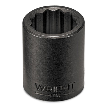 Wright Tool 4898 12 Point Standard Black Oxide Impact Socket