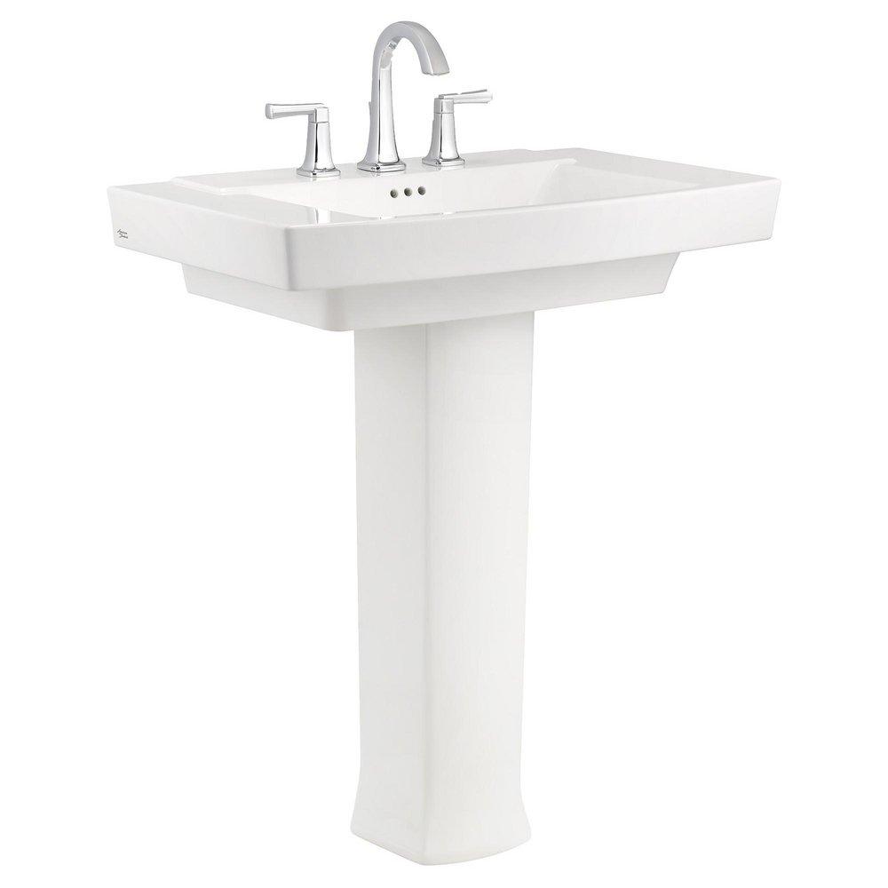 American Standard 0328800.020 Townsend® 30 x 30 in. Rectangular Pedestal Sink with Base in White