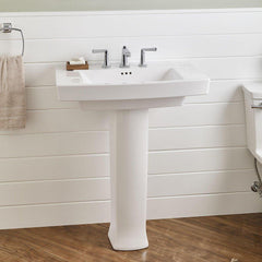 American Standard 0328800.020 Townsend® 30 x 30 in. Rectangular Pedestal Sink with Base in White