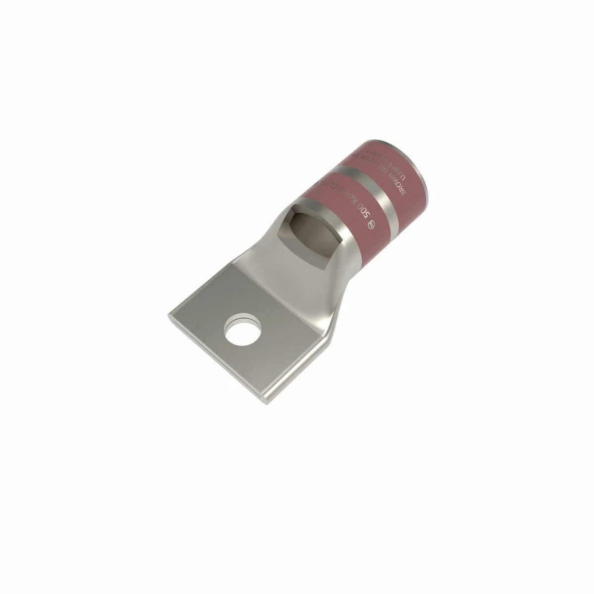 BURNDY YA34L6 500 kcmil CU, One Hole, 1/2 Stud Size, Standard Barrel, Inspection Window, Internal Chamfer, Tin Plated, UL/CSA 90? Up to 35kV, BROWN Color Code, 20 or 299 Die Index