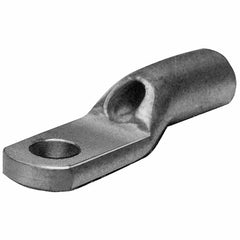 BURNDY YAV14 Copper Compression Lug, Ring Tongue w/ Inspection Hole, 1 Hole, 20-14 AWG/20-12 AWG, #8-#10 Stud, Short Barrel, Tin Plated.