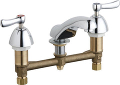 Chicago Faucets 404-ABCP Two Handle Widespread Bathroom Sink Faucet in Polished Chrome