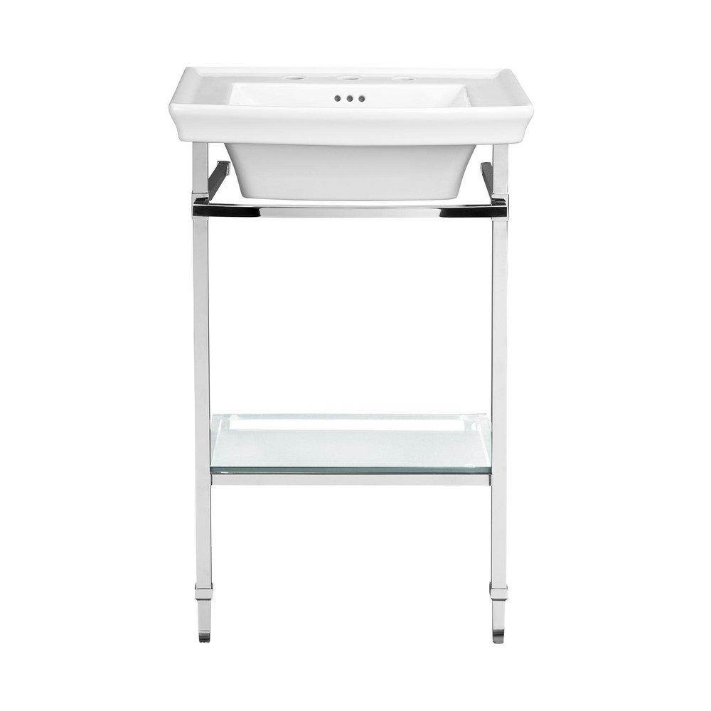 DXV D21460024.002 Wyatt D20010008 Lavatory in Polished Chrome Console Leg DD21460024002