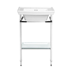 DXV D21460024.002 Wyatt D20010008 Lavatory in Polished Chrome Console Leg DD21460024002