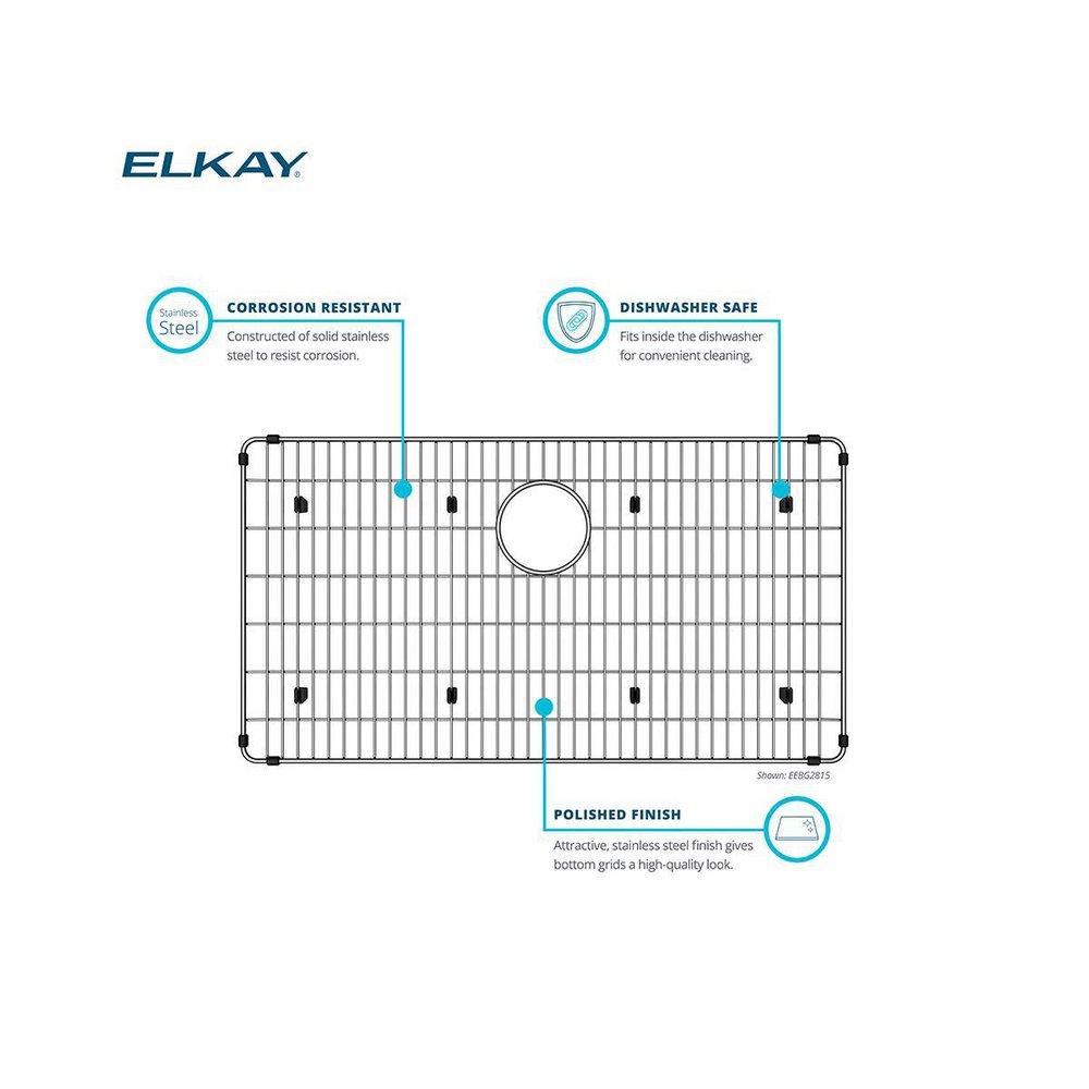 Elkay CTXBG2215 Crosstown® Bottom Grid 22.5 x 15.5 x 1.25 Replacement MPN