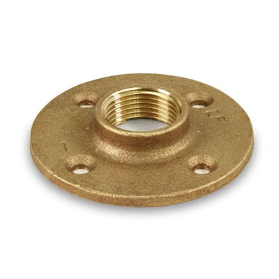 Everflow BRFF0034-NL | 3/4 Floor Flange W Holes Brass Lead Free | Everflow