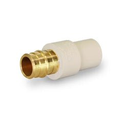 Everflow BRCPEF034-NL 3/4 Brass F1960 PEX x CPVC Socket Adapter Lead Free UPC Approved