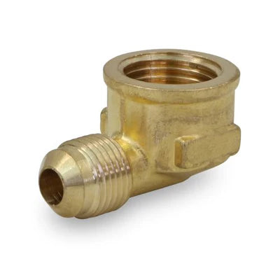 Everflow F50R-1238 | 1/2 OD X 3/8 FIP Reducing Elbow Brass Flare Fitting | F50R-1238