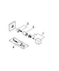 GROHE 19910000 Eurocube Single Handle Volume Control Valve Trim in StarLight Chrome