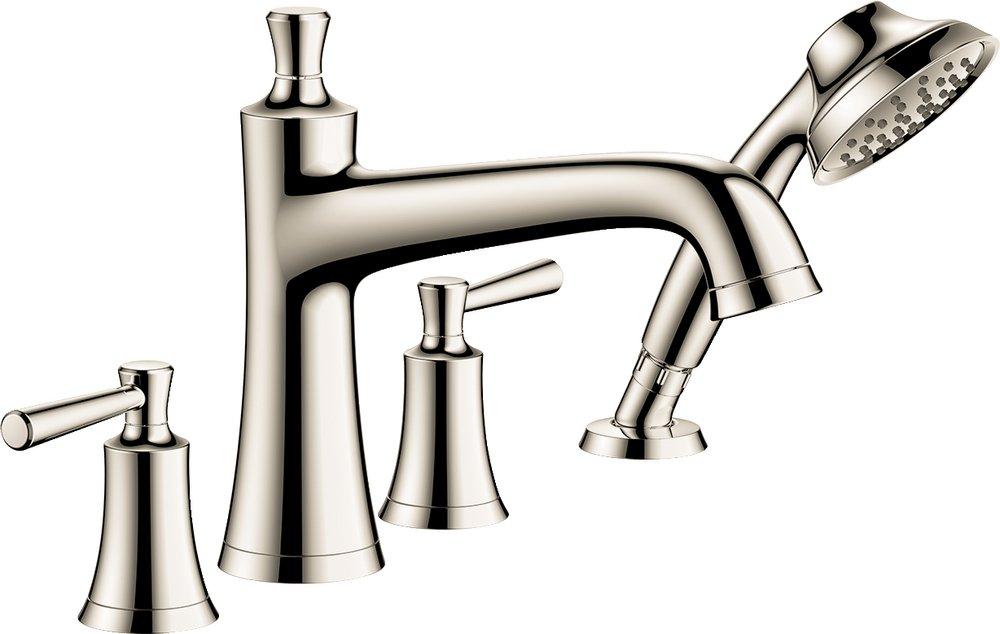 Hansgrohe 04777830 Joleena Two Handle Roman Tub Faucet with Handshower in Polished Nickel (Trim Only) 04777830