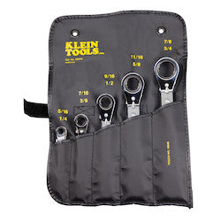 Klein Tools 68245 Reversible Ratcheting Box Wrench Set, 5-Piece