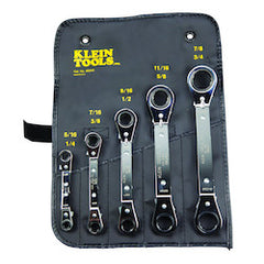 Klein Tools 68245 Reversible Ratcheting Box Wrench Set, 5-Piece