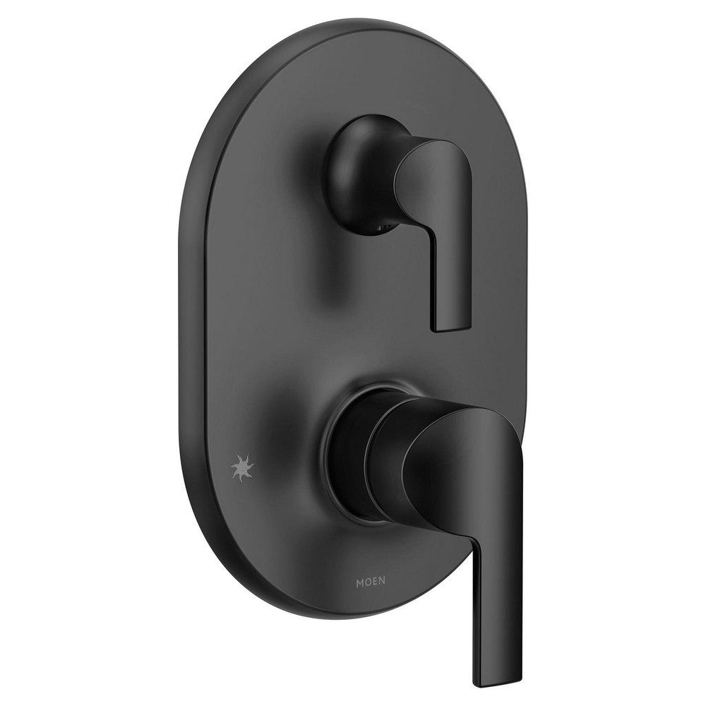 Moen UTS2611BL Doux Two Handle Diverter Valve Trim in Matte Black (Valve Sold Separately)