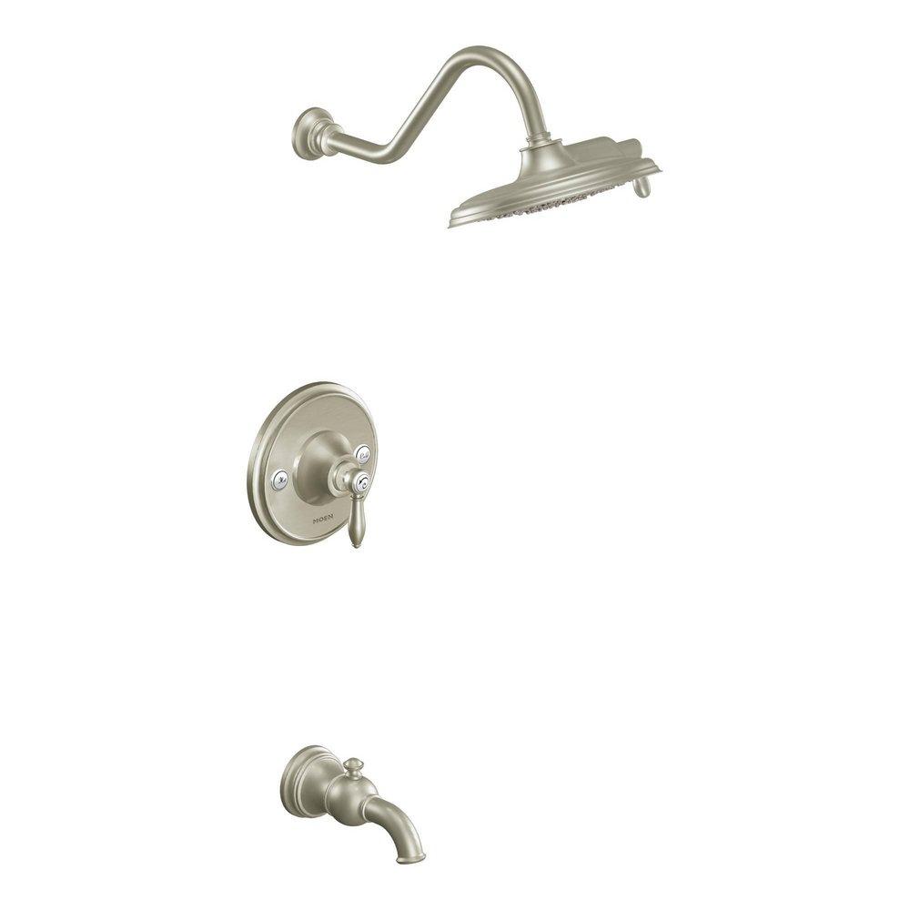 Moen TS32104BN Weymouth Single Handle Dual Function Bathtub & Shower Faucet in Brushed Nickel (Trim Only)