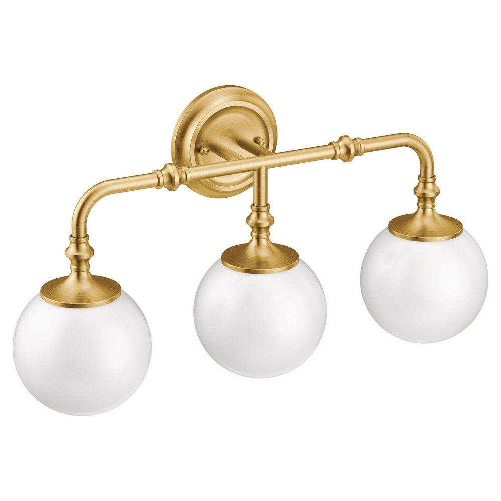 Moen YB0563BG Colinet 60W 3-Light Vanity Fixture in Brushed Gold