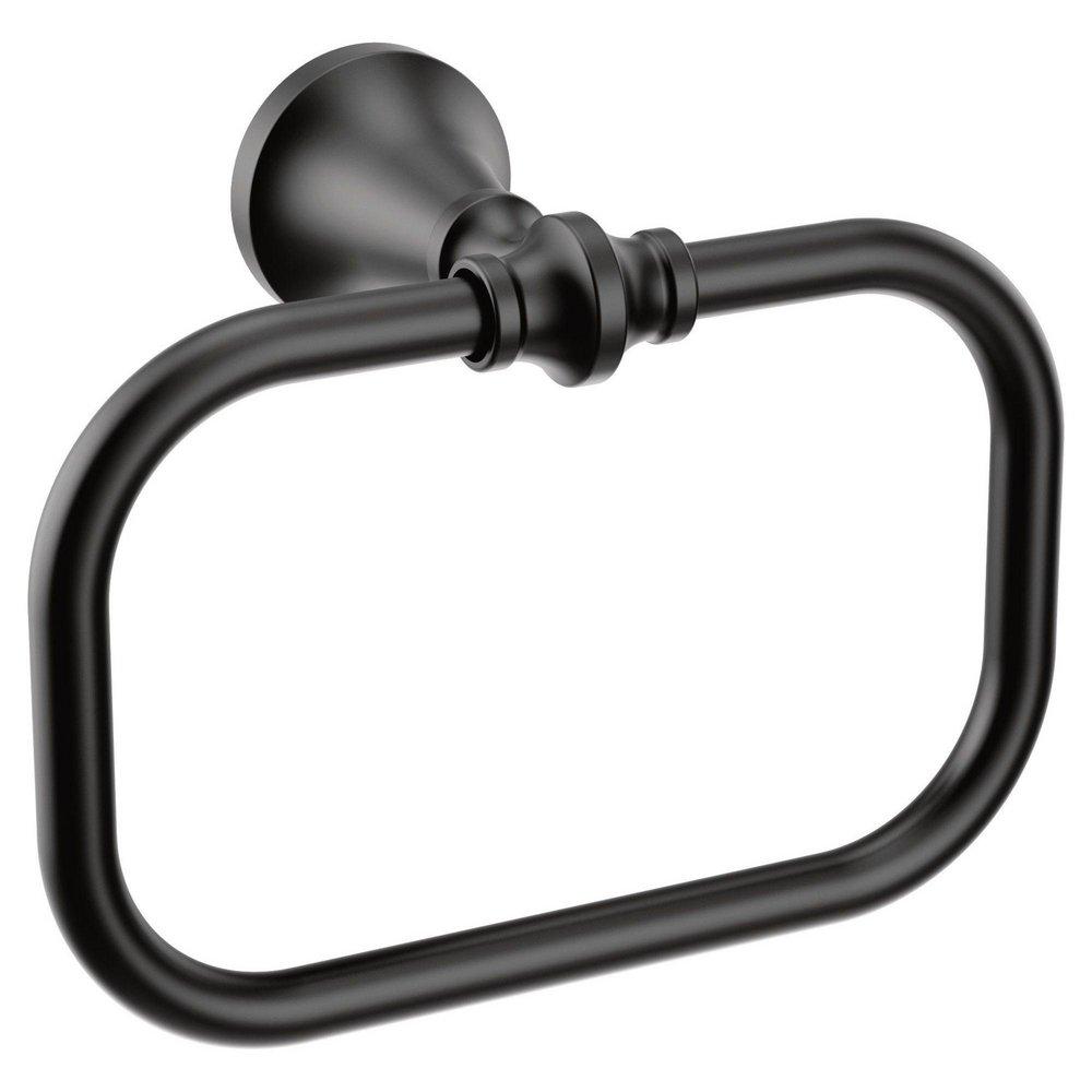 Moen YB0586BL Colinet Towel Ring in Matte Black