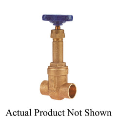 NIBCO NJ05005 Gate Valve, 3/8 in Nominal, Solder End Style, 125 lb, Bronze Body