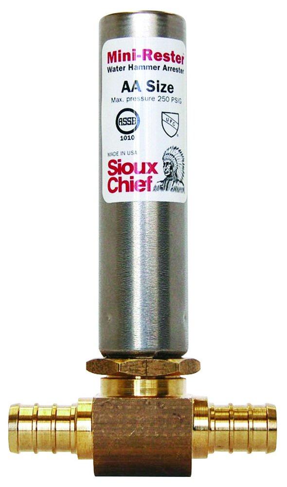 Sioux Chief 660-GTX2 Mini-Rester 1/2 in. Stainless Steel and Plastic F1807 and PEX Water Hammer Arrestor