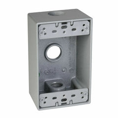 TAYMAC SB350S 1-Gang 3 Hole 1/2 in. Outlet Box - Silver